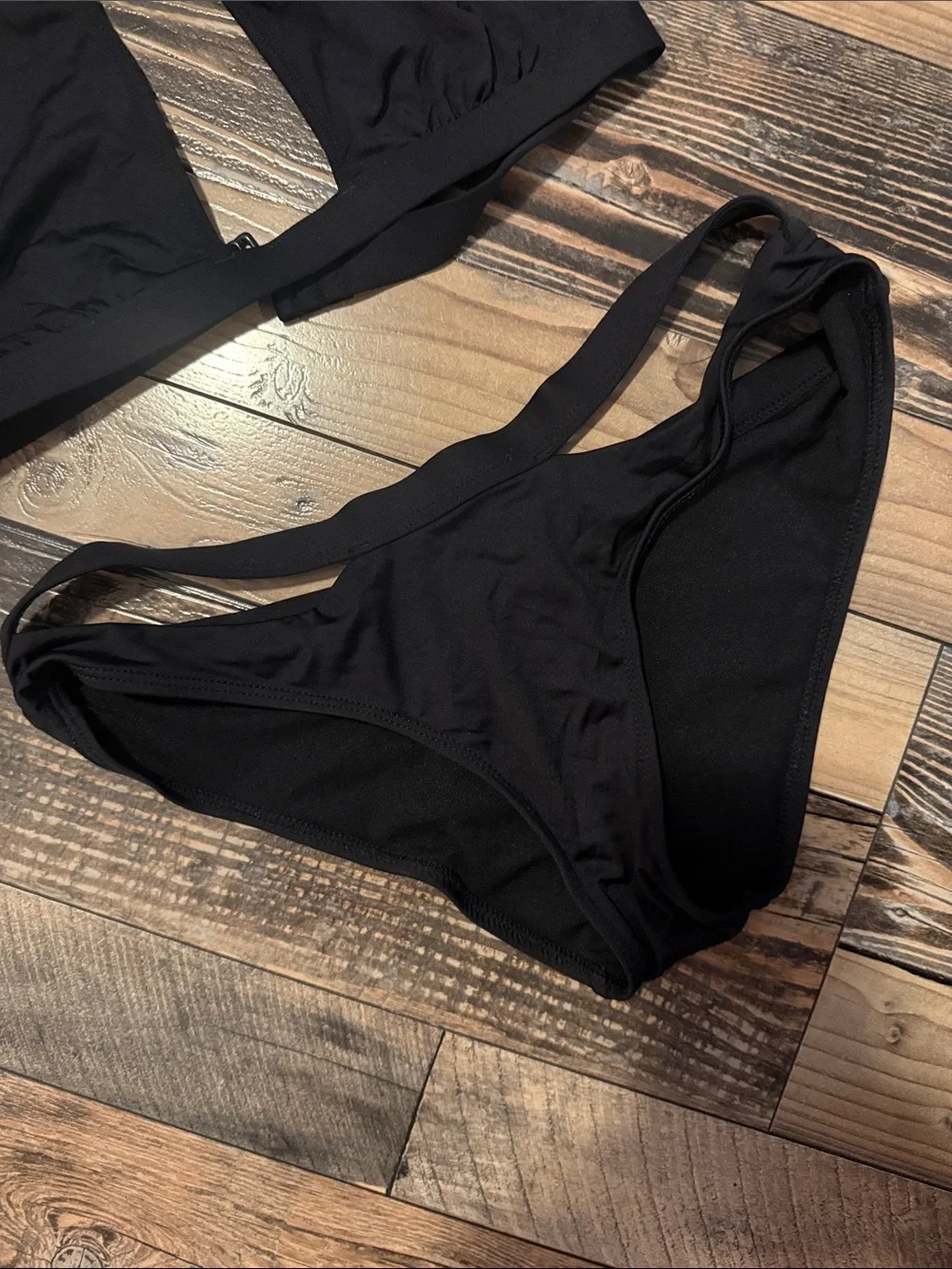Black Cut Out Halter Bikini Set - XS